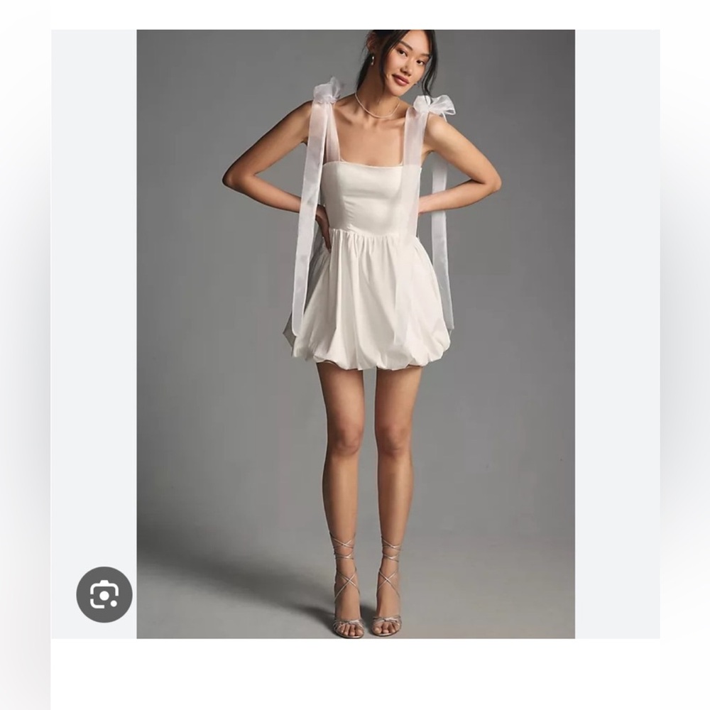 Reformation NWT *never worn* White Bow Enza Dress
